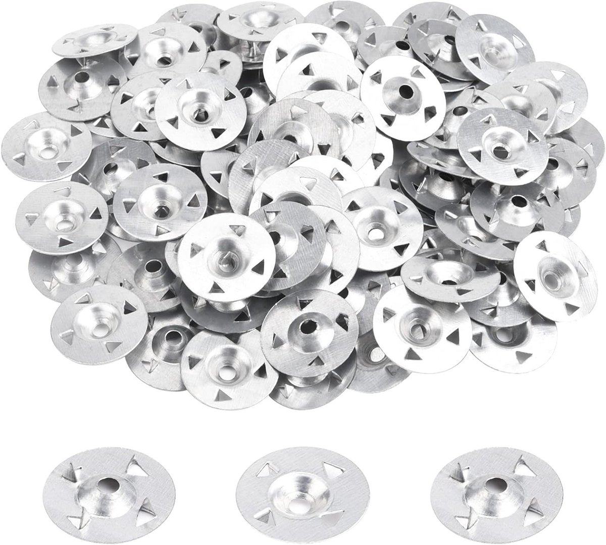 200 stuks 4-Klauw Wasmachine Nagels voor Gipsplaat en Isolatie – 28mm Diameter, Ideaal voor Thermoboard en Vaste Backer Boards