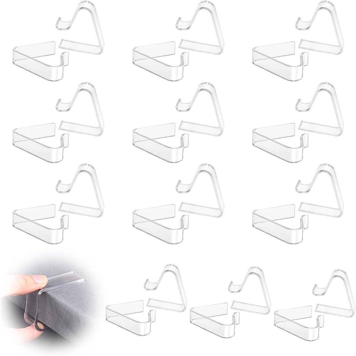 24 Stuks Tafelkleed Klemmen - Transparante Klemmen voor Tafelkleed, Perfect voor Picknicks en Feesten, Geschikt voor Binnen en Buiten met een Dikte van 35-55mm