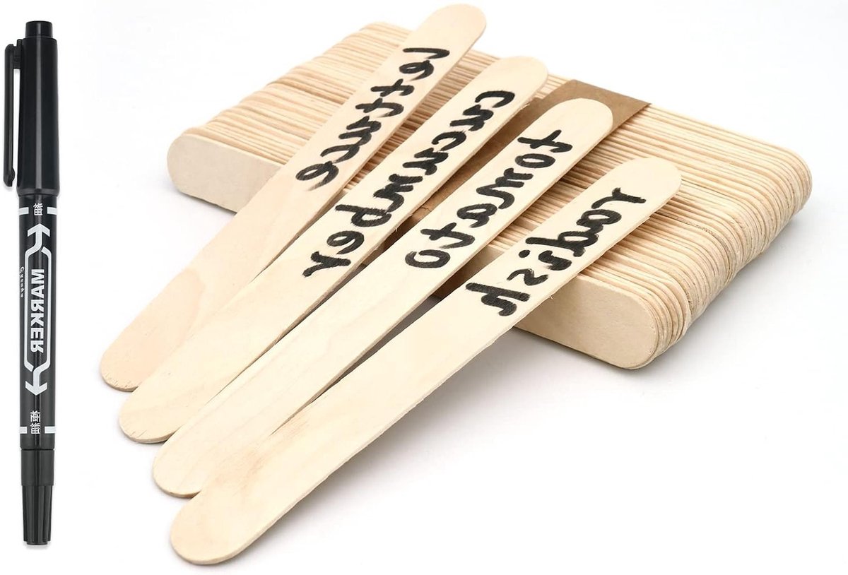 100 Stuks Jumbo Houten Craft Sticks in Kleuren 15x2cm, Lutscher Sticks voor Creatieve Handgemaakte Ontwerpen en DIY Projecten