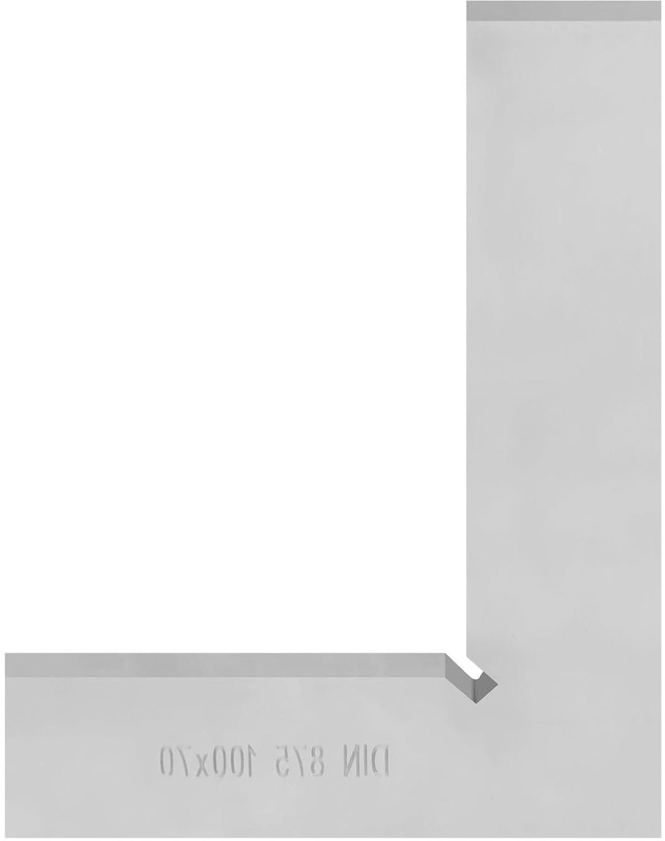 Precisie Machinist Vierkant 90 Graden Hoekliniaal L-Type, 100x70mm Stalen Meetinstrument voor Houtbewerking en Machine-instelling met Schaal
