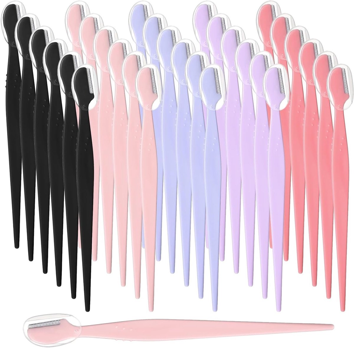 30 Stuks Multifunctionele Wenkbrauwscheermesjes voor Mannen en Vrouwen, Draagbare Gezichtsscheermesjes voor Dermaplaning en Huidverzorging