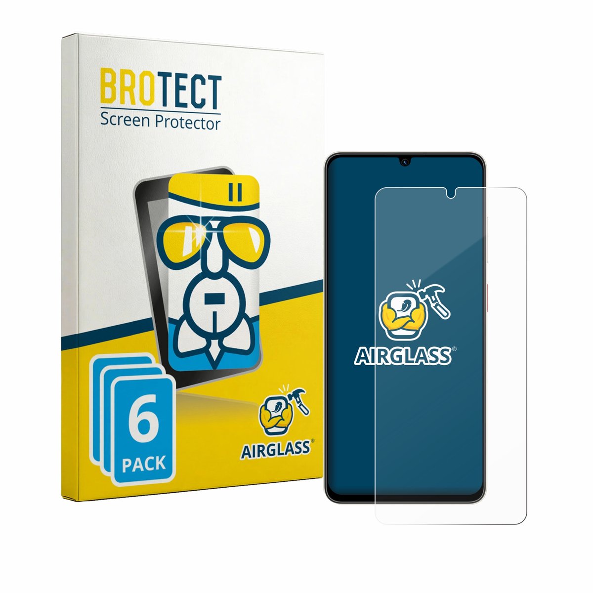 Screenprotector 6 Stuks voor ZTE Blade A56 Beschermglas transparant