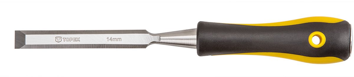 Topex - Houtbeitel - 14mm - CrV Staal - Comfort Handgreep