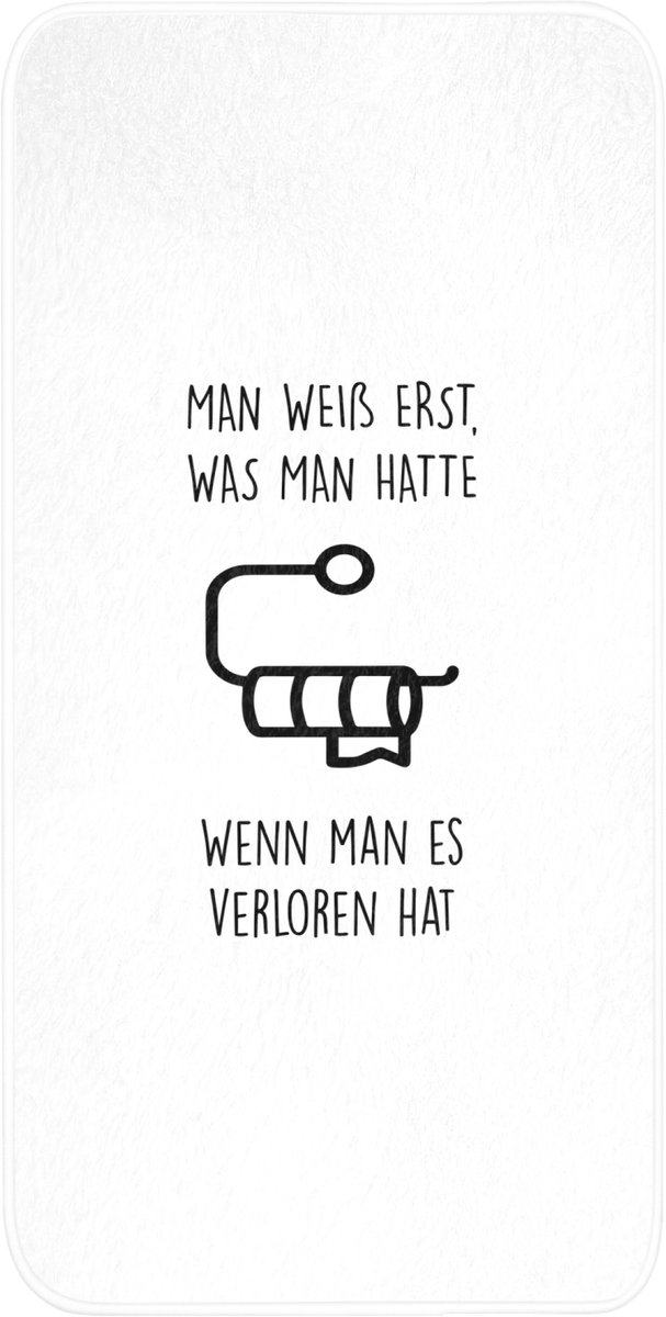 Badmat 60x120 cm - Antislip - Quotes - Wit - WC papier - Humor - Badmatten voor badkamer - Badkamermat - Douchemat - Badkamer mat
