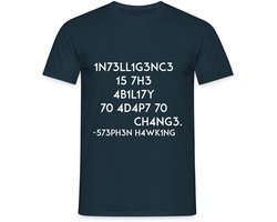 Stephen Hawking Intelligentie En Aanpassingsvermogen T-Shirt Heren