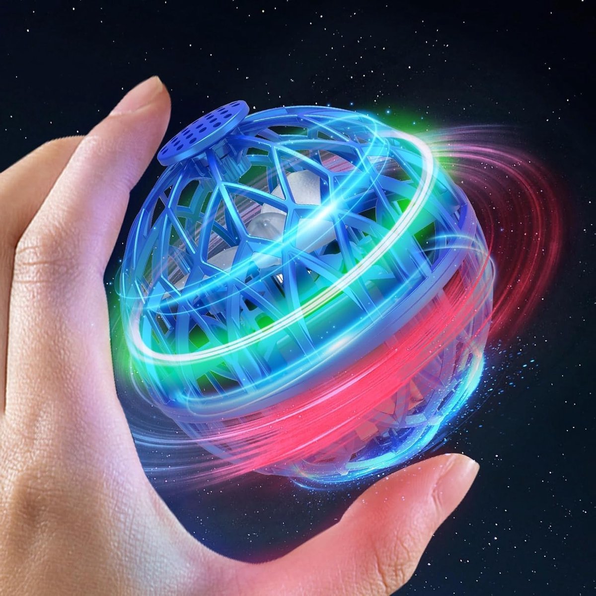 Vliegende LED Bal, Magische UFO Bal, Mini Drone en Hoverball - Speelgoed en Cadeau voor Kinderen met Gyroscoop en Lichteffecten