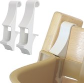 Adapter geschikt voor oud model Tripp Trapp stoel - Verbind babyset met oud model - Vóór 2003 - Eenvoudige klembevestiging zonder gereedschap - Wit