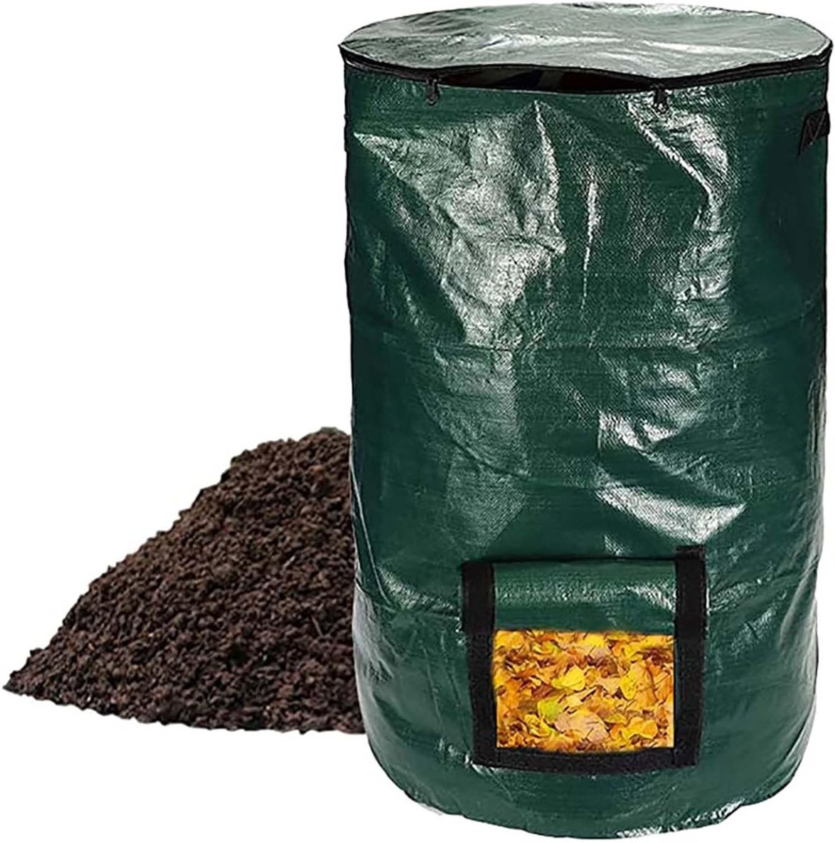 Moderne Staande Compostbak voor Snelle Compostering - Ideaal voor Balkon, Tuin en Keuken met Deksel en Afvoervenster