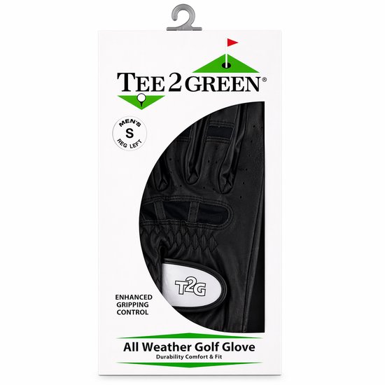 Tee2Green Golfhandschoen Heren Maat S Links - All Weather Golf Glove met Balmarker - Comfort & Grip -golftraining-golfaccesoires - golfcadeau van Merkloos — afbeelding 3