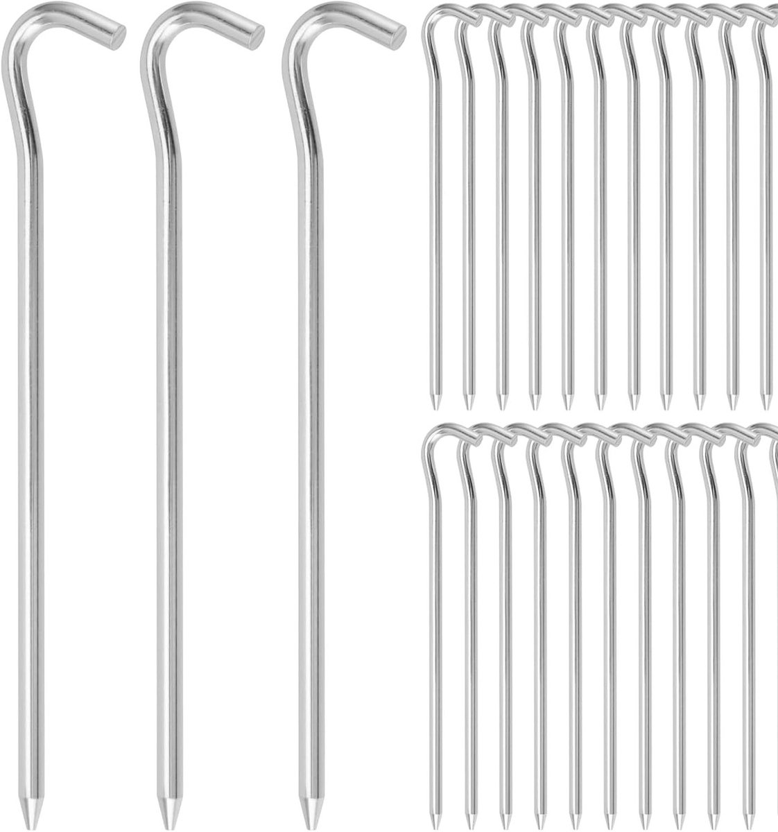 40 Stuks 18cm Voetbal Net Haringen, Robuuste Tent Haringen voor Buiten, Kamperen en Wandelen, Ideaal voor Sport en Recreatie