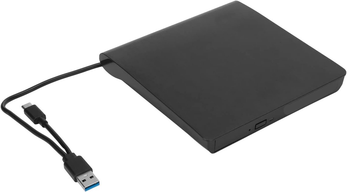 Externe DVD Drive met USB 3.0 en USB C, 5Gbps, Geschikt voor 12.7mm/9.5mm SATA DVD RW, Laptop Optische Schijf Enclosure