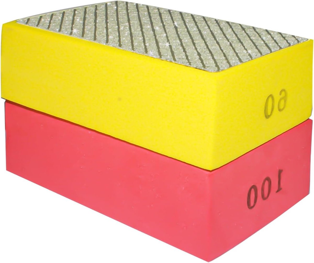 Set van 2 Diamant Handpolijstschijven 60# en 100#, Perfect voor Slijpen en Afwerken van Steen, Keramiek en Glas