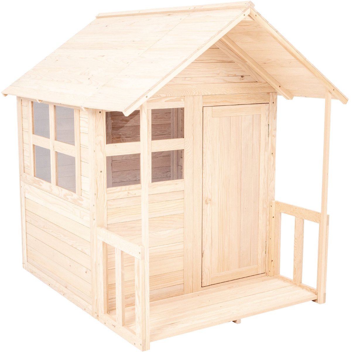 Houten speelhuisje voor kinderen van FSC®-hout met vloer en veranda BOUTON D'OR COTTAGE