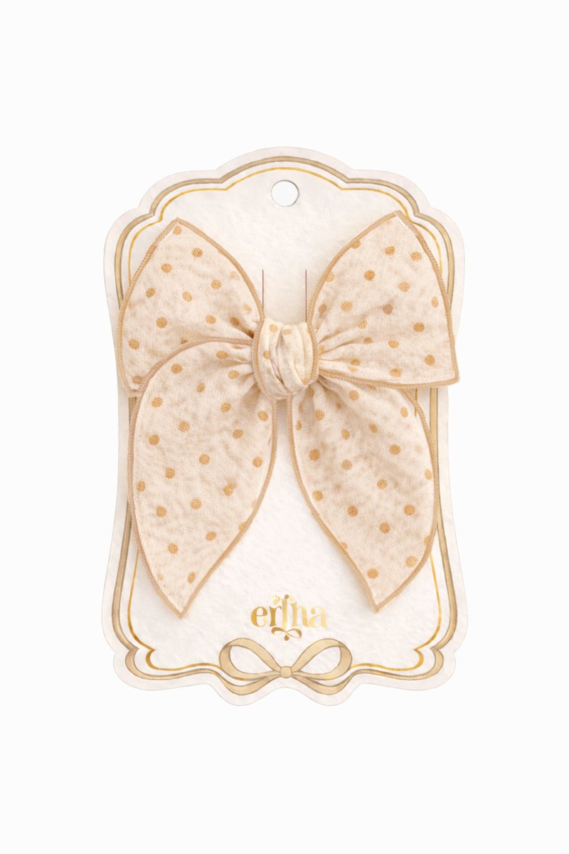 Mrs Ertha Fable Haarclip met Strik - Blush Dots