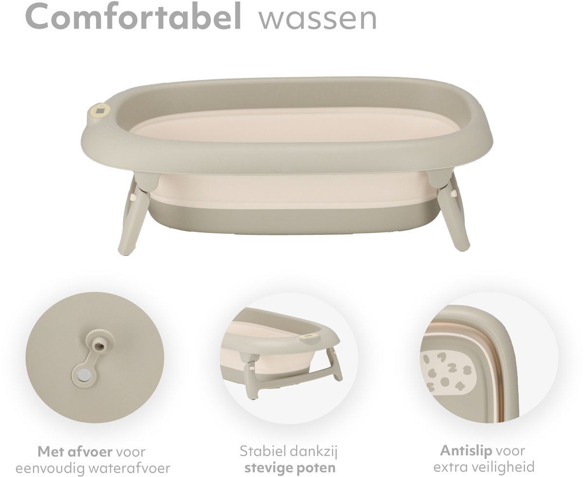 Mooiys Opvouwbaar Babybad met Thermometer - Babybadset met Standaard — cadeau in Wonen & Interieur - foto 6