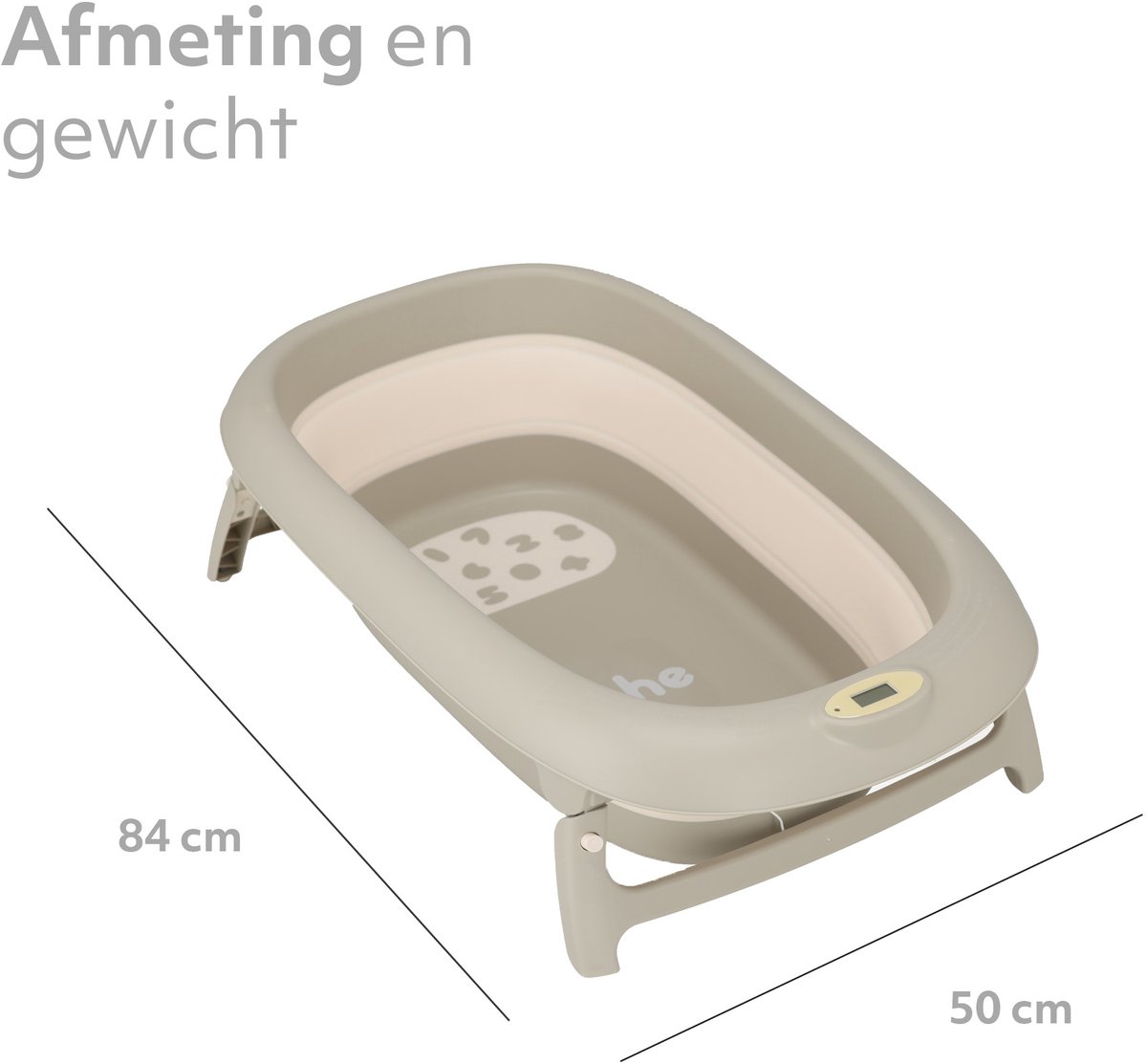 Mooiys Opvouwbaar Babybad met Thermometer - Babybadset met Standaard — cadeau in Wonen & Interieur - foto 7