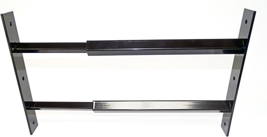 Telescoopstang - Veiligheidsstang - Ramen Beveiligen - Directe Installatie - 30 tot 55 cm - Zwart — afbeelding 3