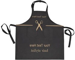CHIFIGNO Aangepaste Unisex Haar Dresser Schort - Verstelbare Haar Stylist Smock - Gepersonaliseerde Geschenken, Aangepast 1, Eén Maat