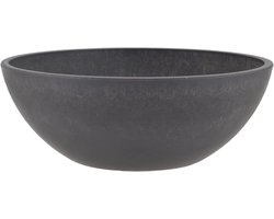Bloempot Lage Kom - Binnen Buiten Pot - Planten Decoratie - Boorbaar Zonder Gat - 30cm Diameter - Donker Antraciet