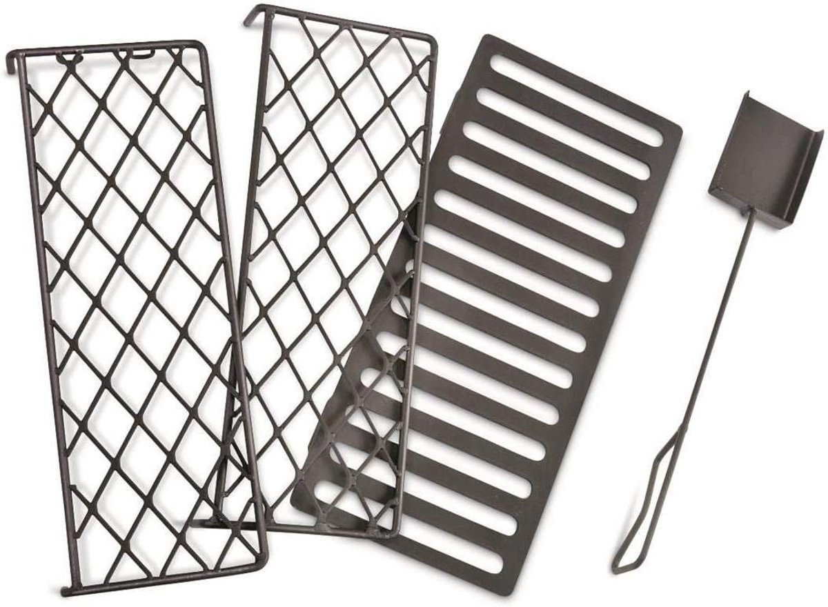 Outdoor Stove Accessoires - Kampeerkeuken Uitbreiding - Buiten Koken - Inclusief Schep Rooster Racks - 15 Lbs Totaal