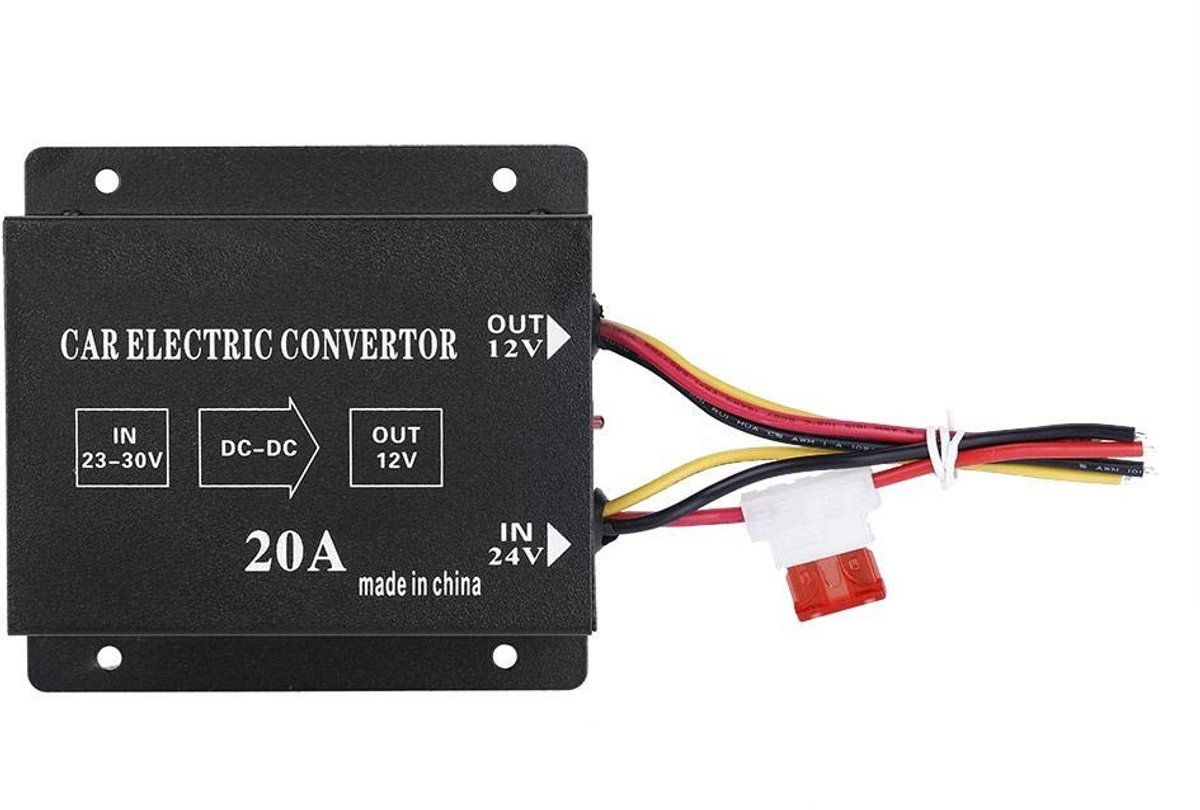 Allecto - DC 24V naar 12V Converter - Step-Down Transformator voor Auto - 20A / 240W