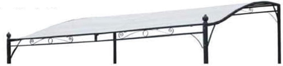 Afdekking voor paviljoen, pergola/veranda, polyester, naturel, 3 x 2,5 m