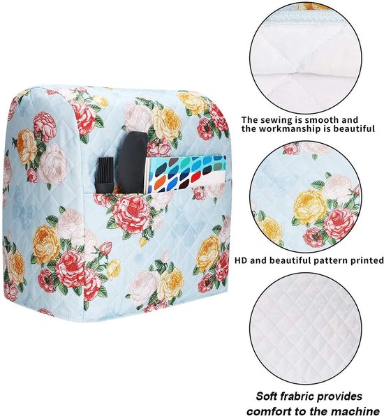 Mixerhoes Met Zakje - Keukenmachine Beschermhoes - Keuken Opruimen - Stofvrij en Netjes - 16" H x 9" B - Blauw — afbeelding 5