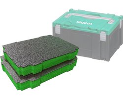 Shadow Foam HIT System Case Foam Insert (Twin pack) Cut and Peel Foam Inserts voor Hikoki HIT System Case II, III en IV | Gereedschapsorganisatie, Kaizen, 5s, Gereedschapsopslag en opbergdozen (50 mm, groen)