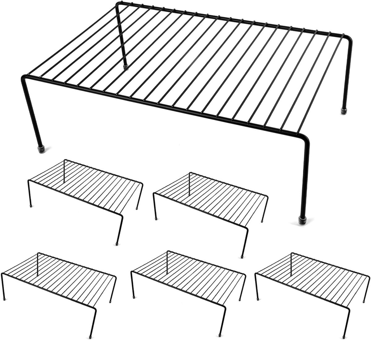 Opbergrek Kast - Keuken Organizer - Ruimte Maximaliseren - Direct Gebruik - 40x26x14 cm - Zwart