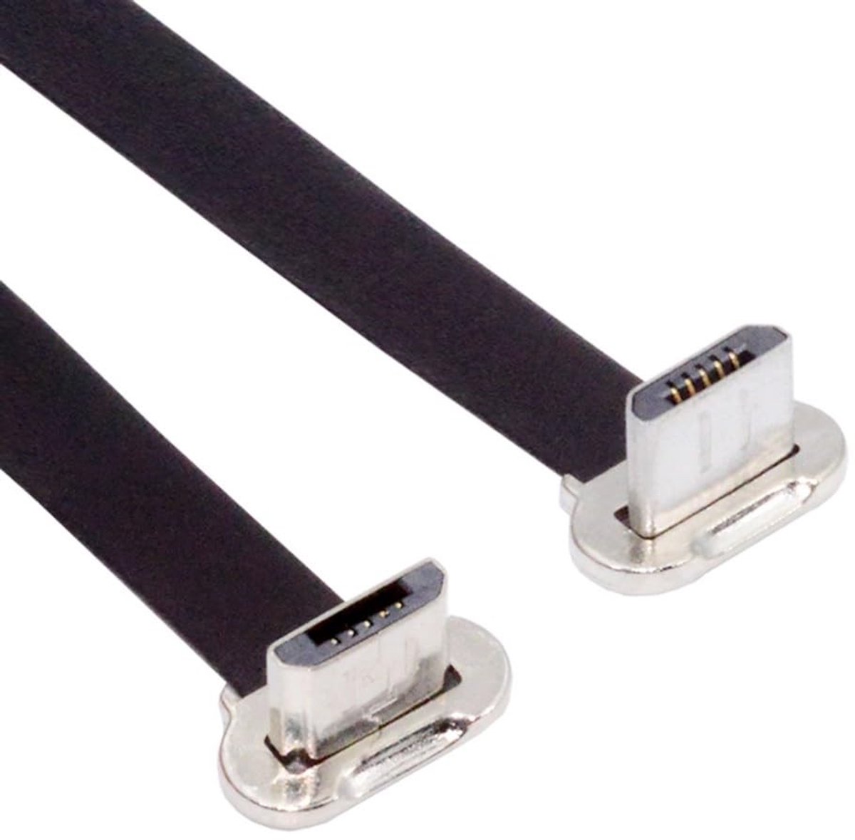 Allecto - Micro USB Kabel 16 cm - Snelle Oplader & Gegevensoverdracht met Hoekconnector
