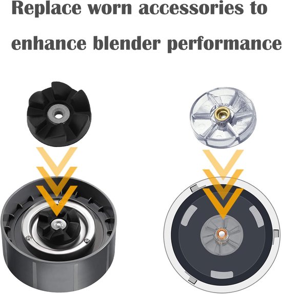 Blender Onderdelen - Vervangingsonderdelen Set - Blender Reparatie - Vaatwasserbestendig Materiaal - 10.5 cm Diameter - Grijs van Merkloos — afbeelding 4