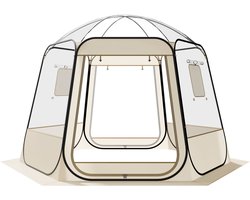 Tente bulle pop-up VEVOR, 30,5x27,5x22cm, tente de camping transparente, tente igloo dôme de jardin avec fenêtres, tente de sport, vue panoramique à 540°, pour 4-8 personnes, terrasse, jardin
