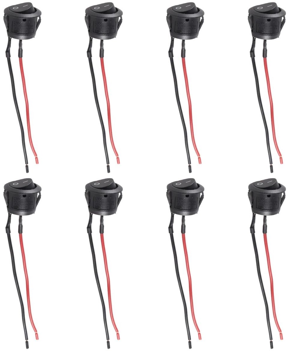 Namvo 8-pack KCD1-X-Y SPST Tuimelschakelaars - Voor Boten, Auto's en Meer