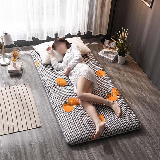 Japanse Futon Matras - Vloermatras Opvouwbaar - Gastenslapen Kamperen - Hoge Dichtheid Vulling - 180x200cm - Grijs — afbeelding 3