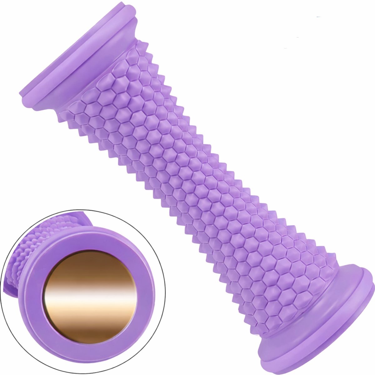 Voetmassage Roller – Paars- Voet Massageroller tegen Voetpijn & Fasciitis – Diepe Drukpunt Massage – Spierontspanning en Pijnverlichting - Ergonomisch & Antislip