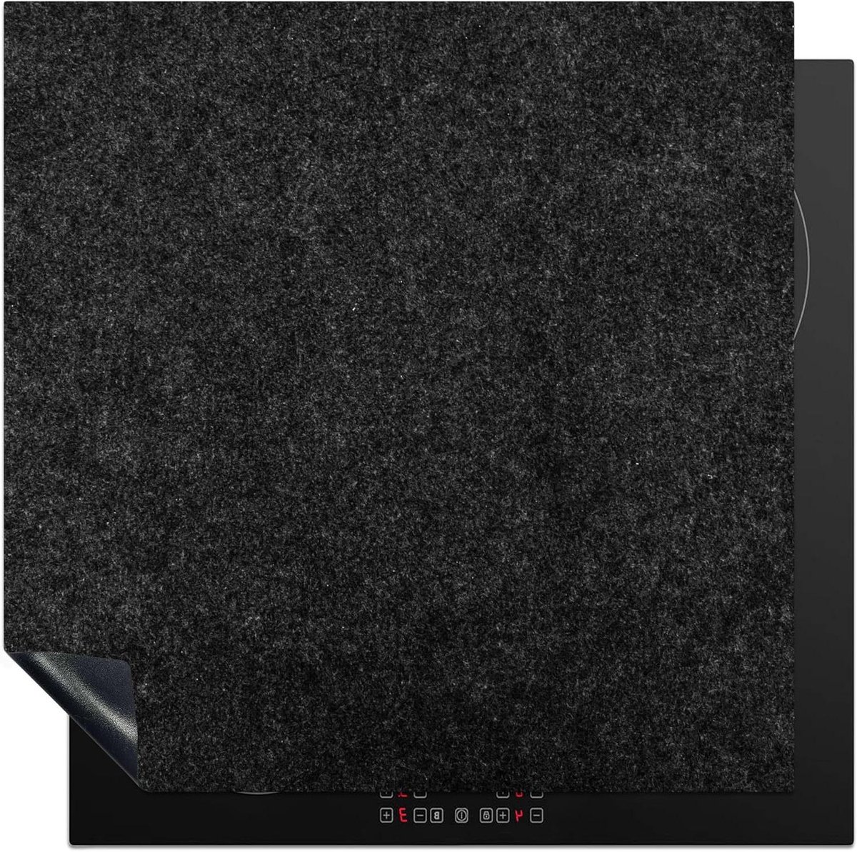 Inductie Beschermer - Kookplaat Afdekplaat - Keuken Decoratie - Anti Slip Mat - 78x78 cm - Zwart Graniet