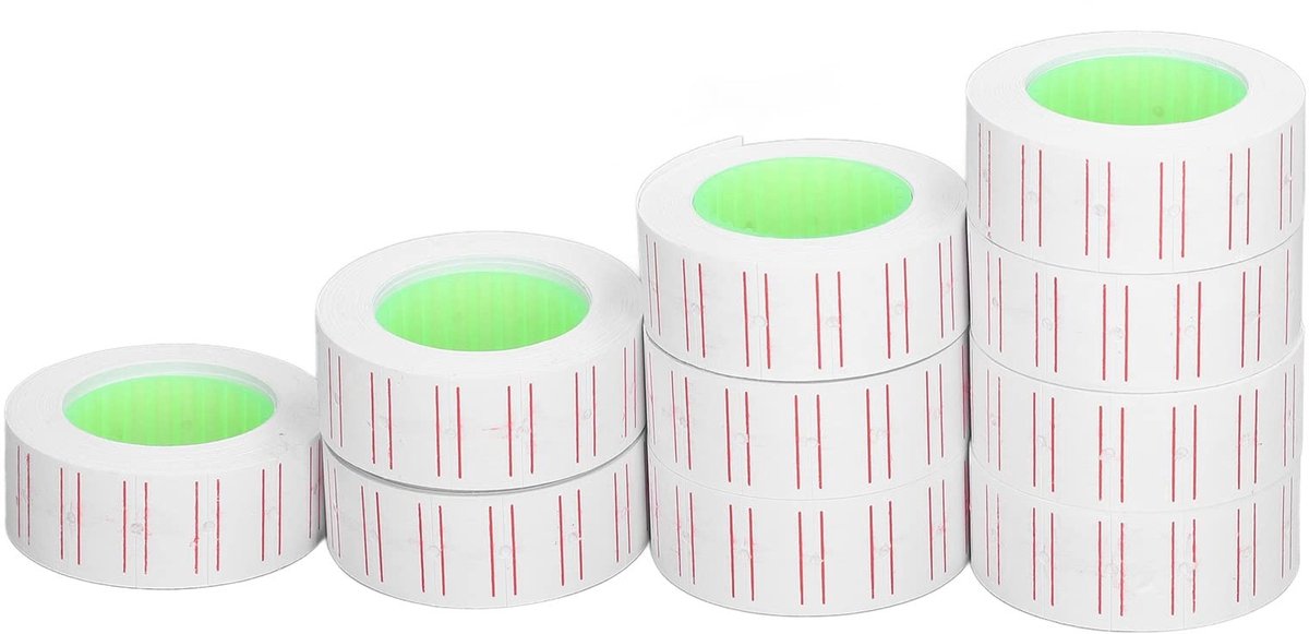 30 Rollen 15000 Prijslabels voor MX5500 Labeller - 21x12mm, Goede Hechting en Duidelijke Afdrukken