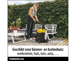 Powerplus - Yellow - POWX3265 - Geborsteld - Stofzuiger - tapijtreiniger - nat-droog 1600W 20L