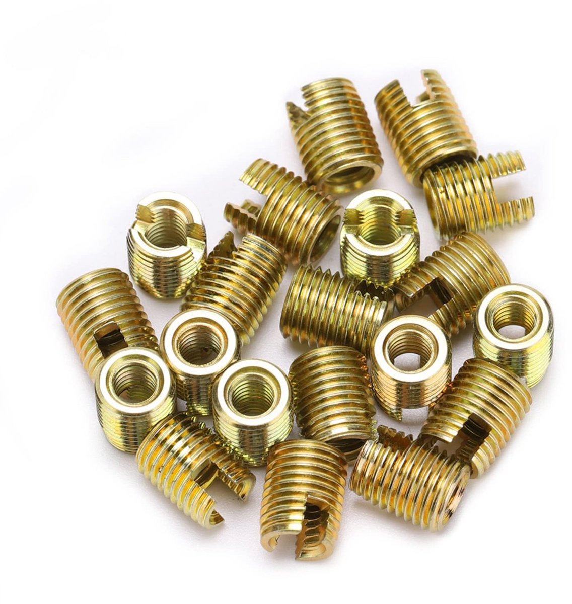 Allecto - M4 Carbon Staal Inserts - 20 Stuks - Zelftappende Draad Reparatie Kit - M6.5 x 0.75 x 8mm - Geschikt voor Diverse Toepassingen - Hoogwaar...