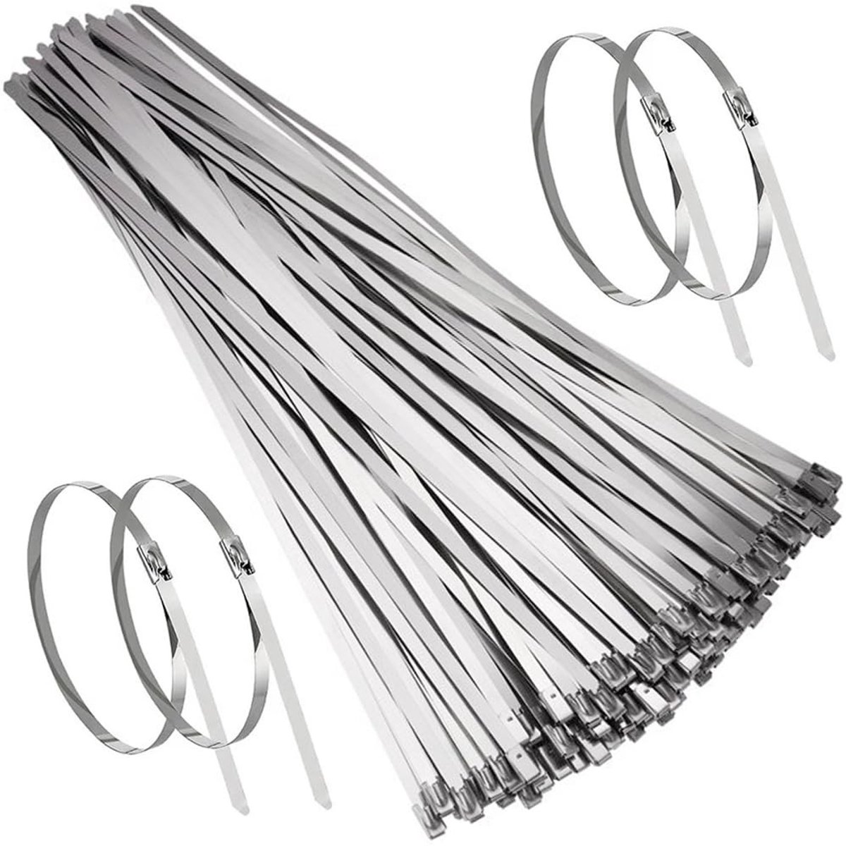 Allecto - Kabelbinders - Metalen Kabelbinders - Duurzaam en Weerbestendig - 350 x 4.6 mm - Perfect voor Verbindingen - Geschikt voor Doe-het-zel...