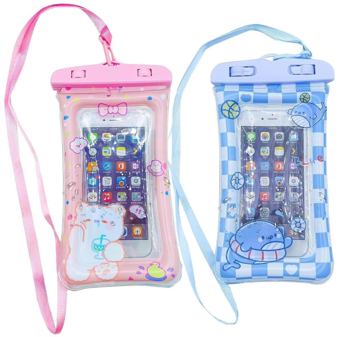 Allecto - Waterdichte Telefoonhoes - Onderwater Telefoonhoes - IPX8 Gecertificeerd - Heldere Kleur - Waterdichte Bescherming - Geschikt voor Zwemme...