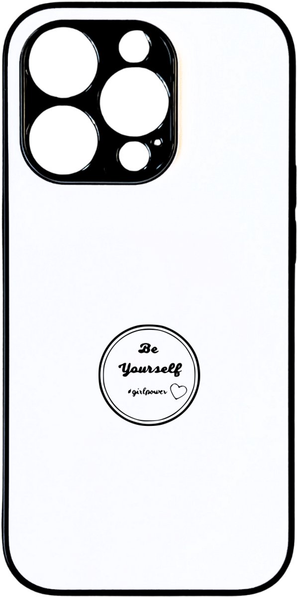 Hacebo® - Be yourself girlpower telefoonhoesje - Vriend/vriendin - Cadeau vriendin - telefoonhoesjes - leuk cadeau voor je vriendin om te geven - verjaardag vriendin - hoesje geschikt voor iPhone 14 Pro