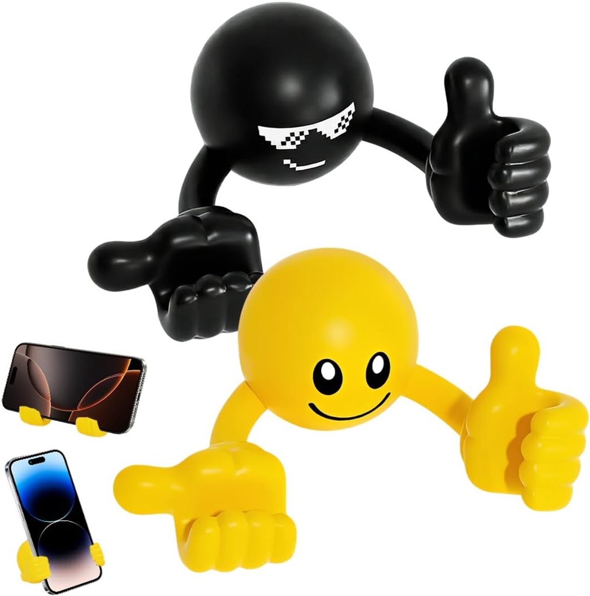 Praktische 2-delige Telefoonhouder voor Kinderen - Geschikt voor iPhone, iPad, Samsung en Meer