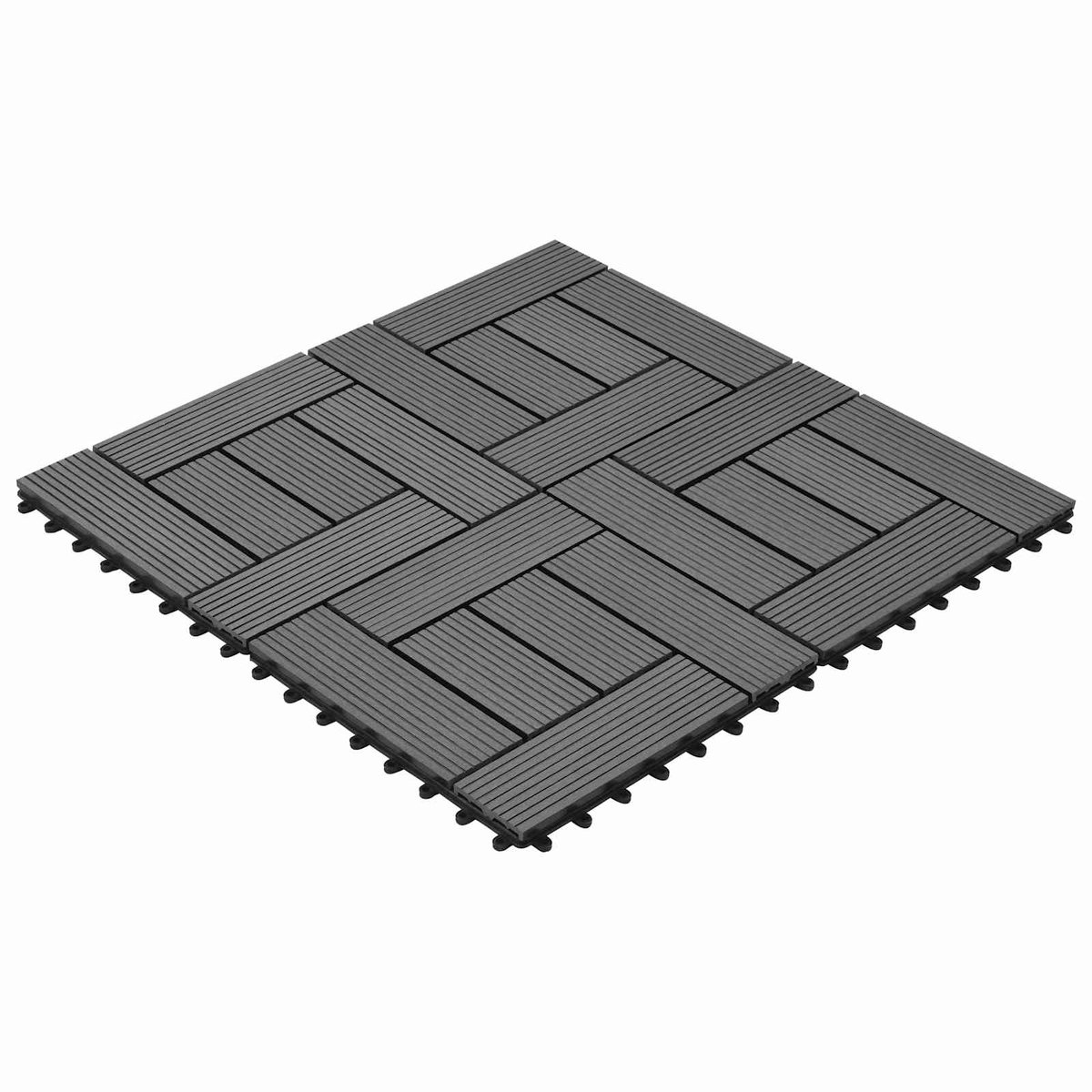 vidaXL - Terras - Tegel - 22 - pcs - Grijs - 30 - x - 30 - cm - WPC