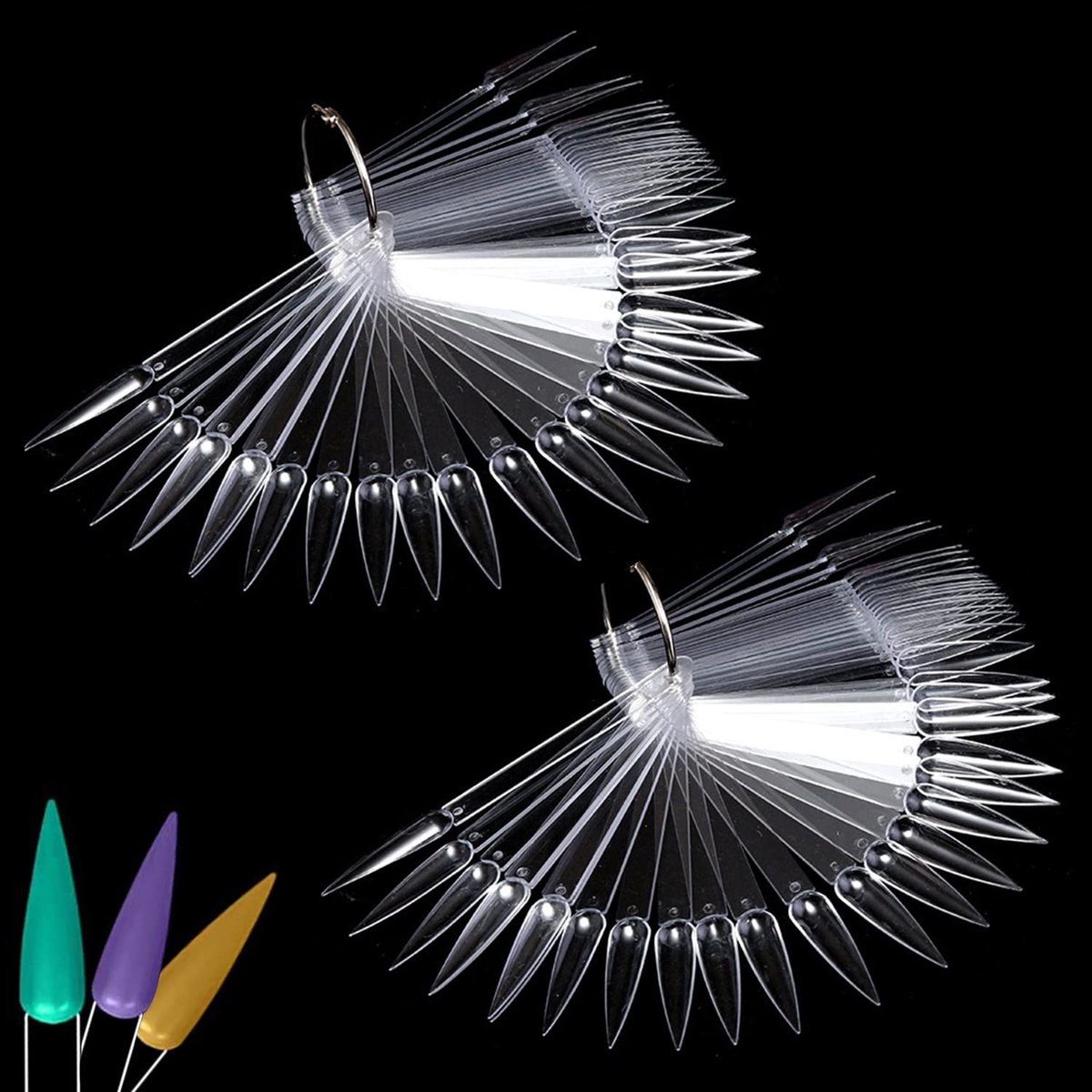 100 Stuks Nagelstalen Sticks voor Nail Art - Kleur Display Tips voor Salon en Beginners