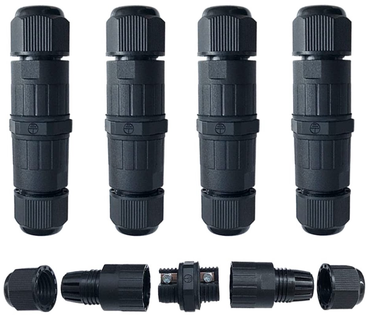 3-Way Buiten Waterproof Kabelconnector voor Kabeldiameter 5-9mm, IP68 Bescherming, Schroef Type, Duurzaam en Betrouwbaar