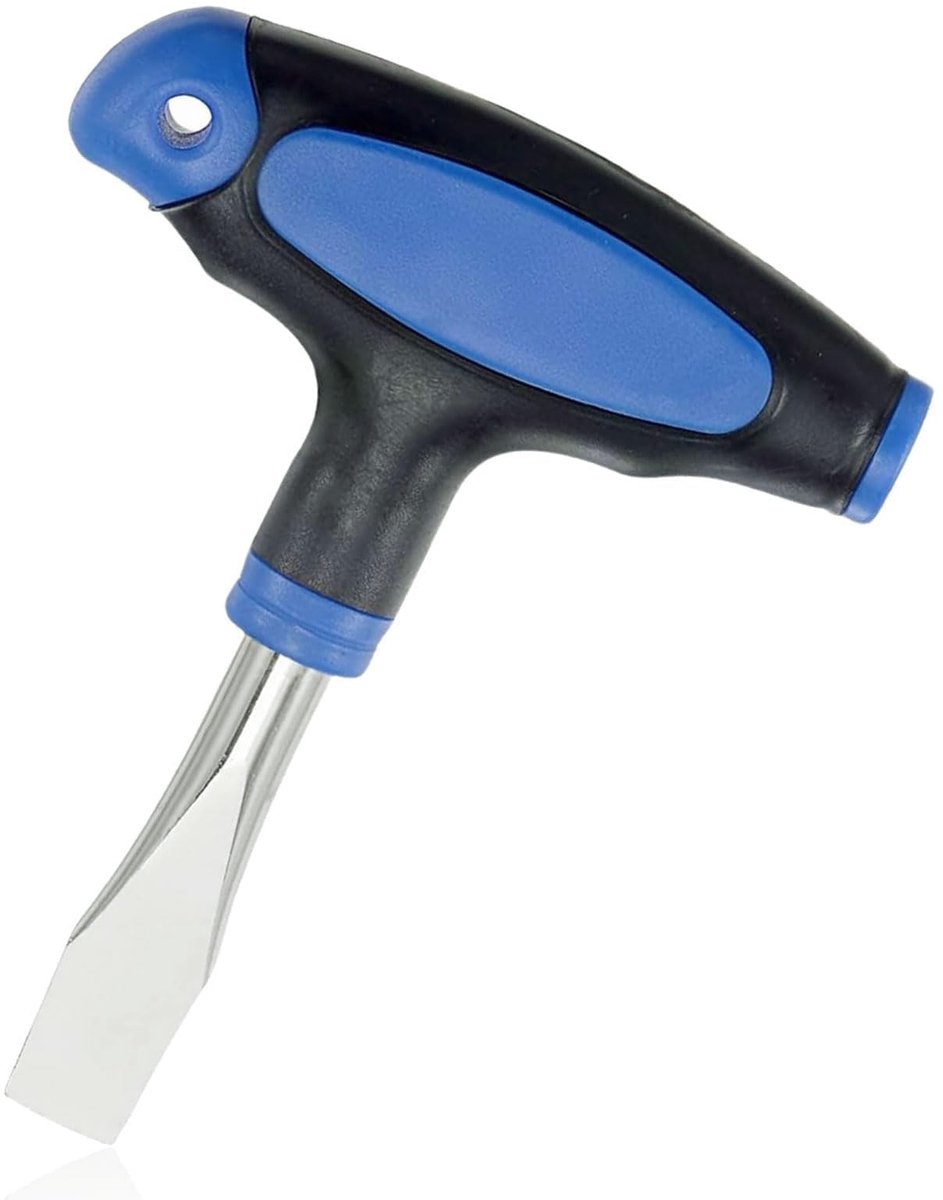 NTHProducts - T-Handle 12mm Flat Screwdriver - Ergonomische schroevendraaier - Verbeterde koppeloverdracht - Blauw Zwart - Geschikt voor elektronica re...
