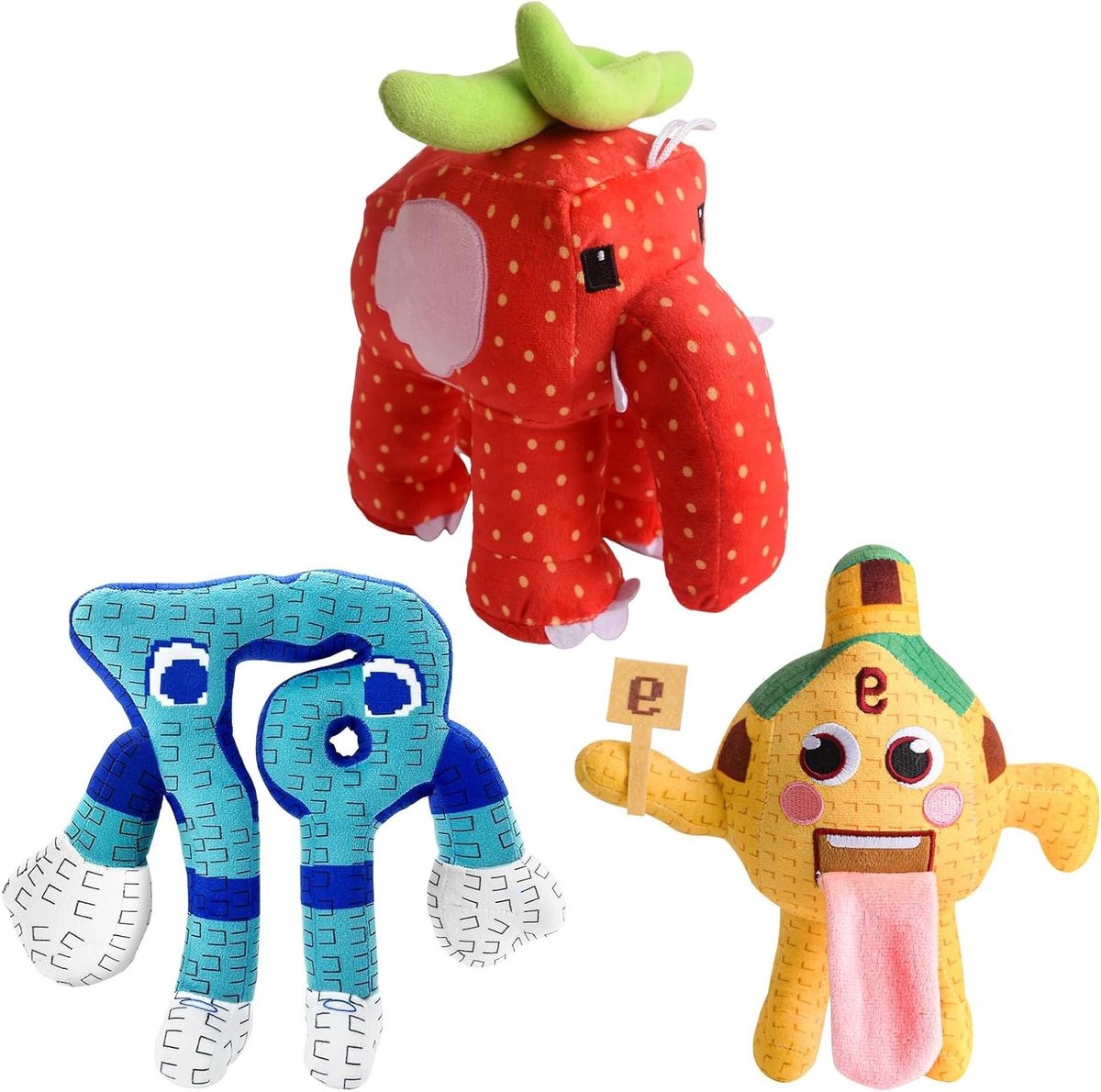 Pluche Olifant Speelgoed, Aardbei, Grappige Figuur, Origineel Cadeau voor Kinderen en Volwassenen, Perfect voor Kamerversiering en Verzamelobjecten