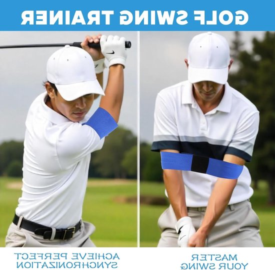 3 stuks Golfswing Trainer Hulp, Elastische Golf Swingtrainer, Golf Swing Band, Golf Swing Pols, Verbeter uw Swinghouding en Swingvaardigheden voor Beginners (Zwart/Wit/Blauw) — afbeelding 4