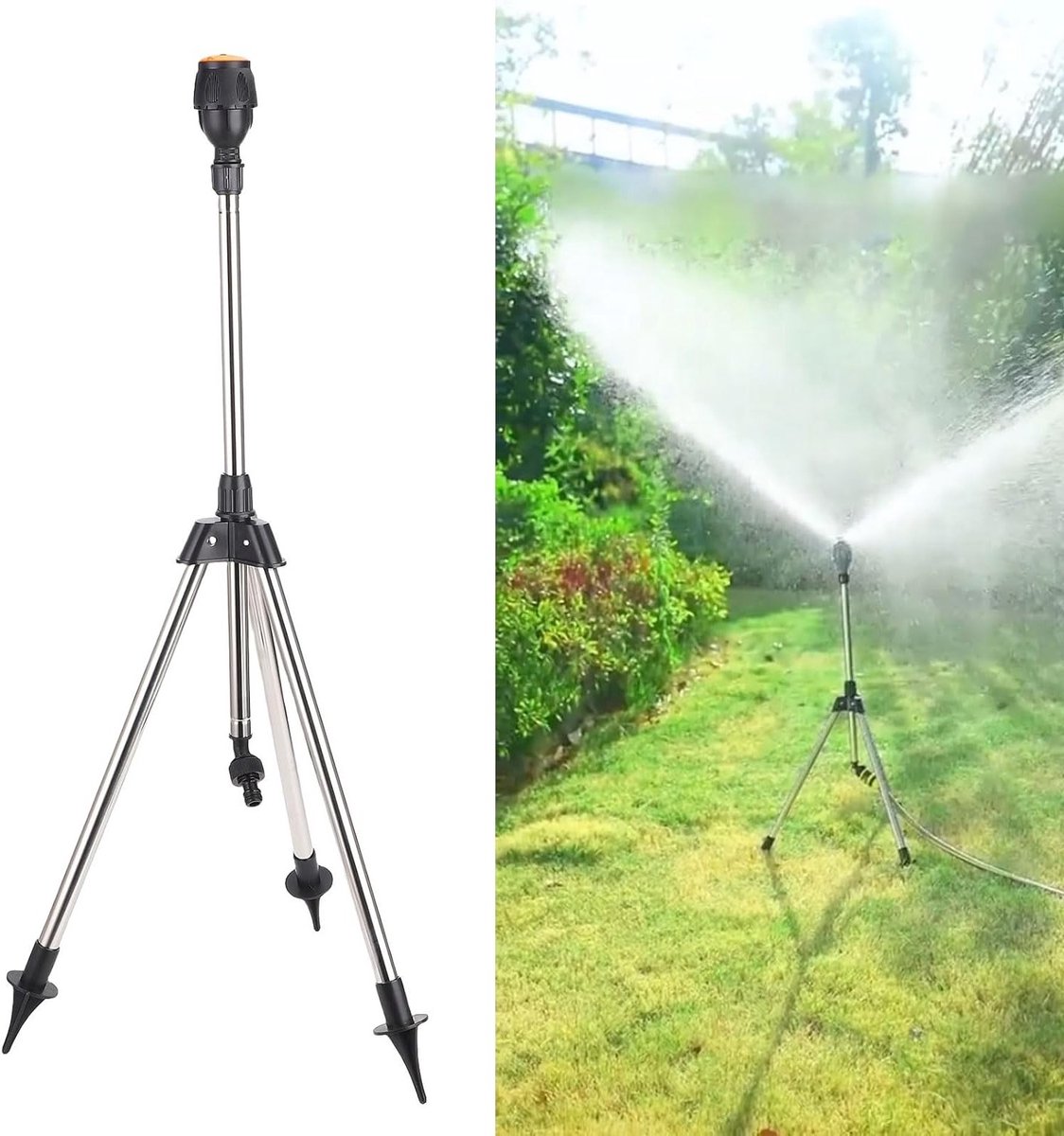 Verstelbare 360 Graden Rotatiesproeier met Grote Bereik voor Tuin en Buitengebied, Ideaal voor Efficiënte Besproeiing